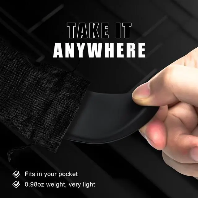 Alt view image 7 of 7 - Right-Handed Truly Ergonomic Wrist Rest for Mouse 2 Pack, Carpal Tunnel Support, Pain Relief, Anti-Fatigue, Easy Glide, Office Computer Laptop Gaming Black