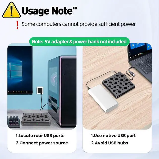 Alt view image 7 of 7 - External CD/DVD Drive for Laptop Mac, USB 3.0 & Type-C 8-in-1 Portable CD Burner/Player/Reader Plug & Play DVD Drive, Compatible with Windows 11/10/8/7, Mac OS, MacBook Pro/Air, Linux