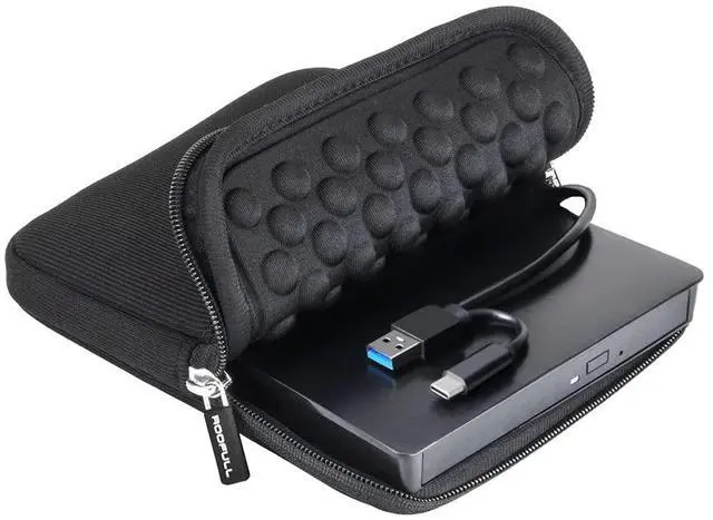 Main image of External CD DVD +/-RW Drive for Laptop Mac, USB 3.0 & USB-C CD DVD Disc Reader Writer Burner CD-ROM Portable DVD Player with Carrying Case for Windows 11/10 PC MacBook Pro Linux Computer