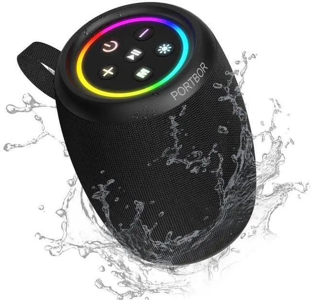 Bluetooth Speaker, Portable Wireless, Powerful Stereo Sound, Stocking Stuffers, IPX5 Waterproof, 15H Playtime, BT5.3, TWS Pairing, Electronics for Outdoor/Home/Party/Travel, White Elephant Gifts