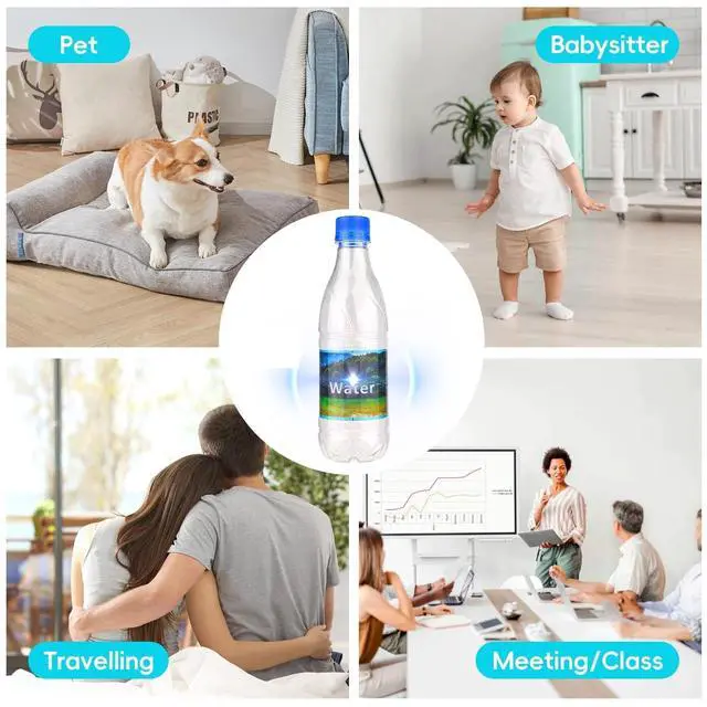 Alt view image 3 of 5 - Hidden Camera Bottle - Mini Camera - Wireless Nanny Cam - Full HD - Indoor Home Security-No WiFi