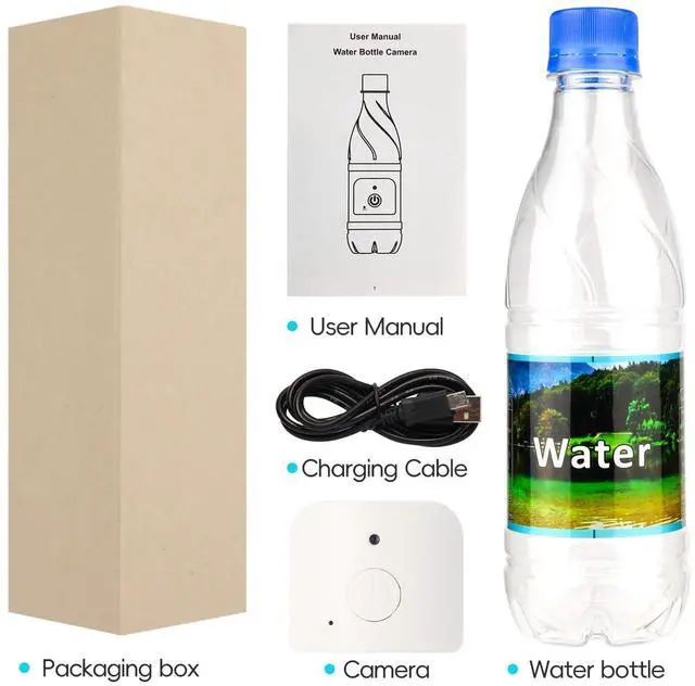 Alt view image 5 of 5 - Hidden Camera Bottle - Mini Camera - Wireless Nanny Cam - Full HD - Indoor Home Security-No WiFi