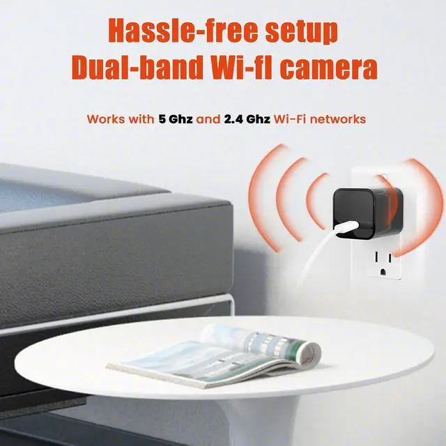 Alt view image 5 of 6 - USB Charger Camera - WiFi Small Camera - Full HD 1080P Mini Wireless Nanny Cam Motion Detection with App Live Feed