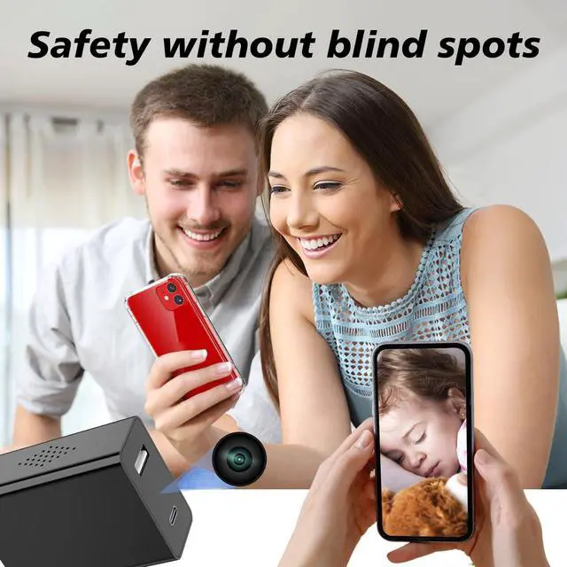 Alt view image 7 of 7 - Wireless Smart Charger Camera - Mini HD 1080P WiFi Camera with Night Vision - Dual Port Design (USB + Type-C) - Hidden Micro Nanny Cam for Home Indoor Security