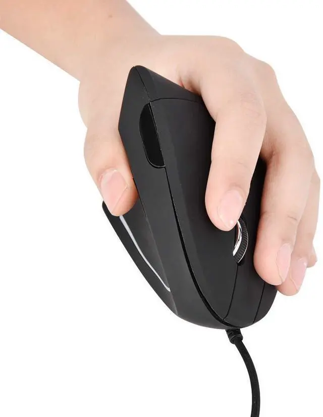 Main image of Ergonomic Vertical USB Wired Mouse, Left Handed Optical Mouse, 3 Adjustable DPI 800/1200/1600, 6 Programmable Buttons, Universal Gaming Mouse for Laptop, Desktop, Notebook, PC, Computer (Black)