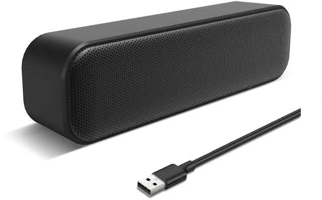 Main image of USB Computer Speaker for Desktop, USB Powered, Plug and Play, Soundbar Portable Mini PC Speaker for Desktop Computer and Windows PCs(Black)