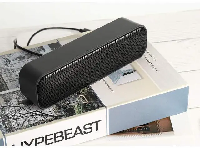 Alt view image 6 of 7 - USB Computer Speaker for Desktop, USB Powered, Plug and Play, Soundbar Portable Mini PC Speaker for Desktop Computer and Windows PCs(Black)