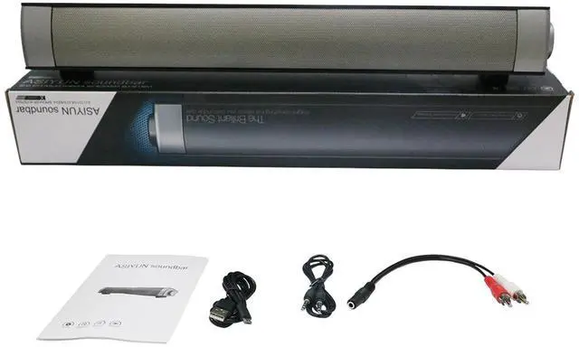 Alt view image 7 of 7 - Computer Speakers for Desktop, Wired and Wireless Computer Sound Bar, Stereo USB Powered Mini Soundbar Speakers for PC Tablets Laptop Desktop Projector Cellphone