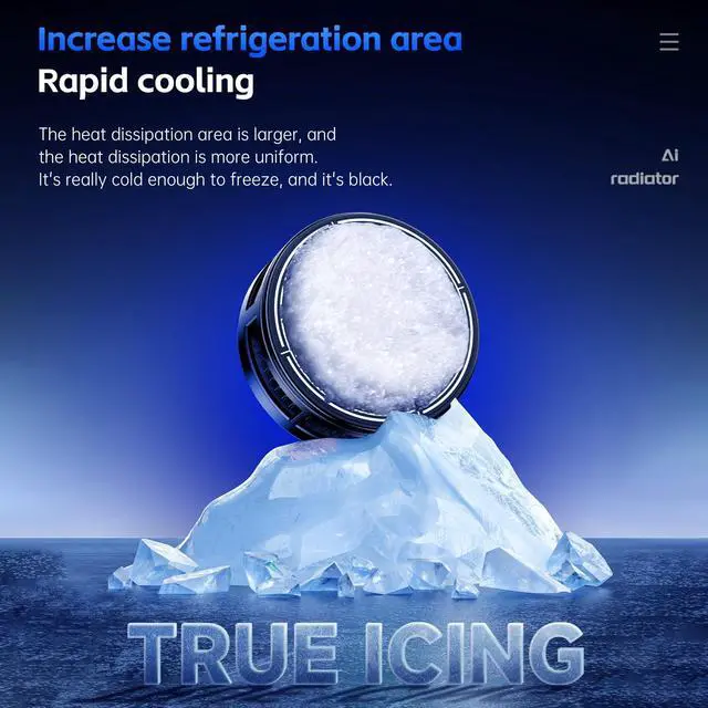 Alt view image 3 of 6 - Magnetic Gaming PhoneCooler,Phone Cooling Fan with RGB Lights, Cell Phone Radiator, Phone Heasink Fan for Mobile Games and Live Streaming,Compatible with iPhone 15 16 Pro Max MagSafe Samsung iPad