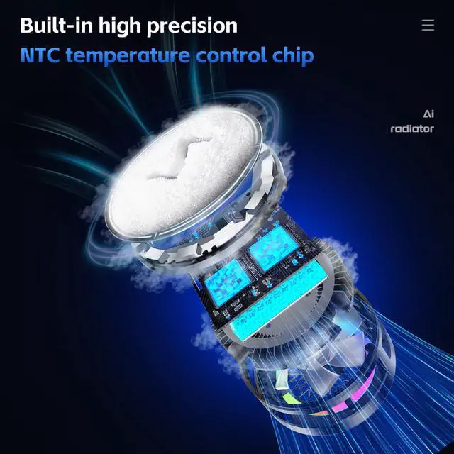 Alt view image 5 of 6 - Magnetic Gaming PhoneCooler,Phone Cooling Fan with RGB Lights, Cell Phone Radiator, Phone Heasink Fan for Mobile Games and Live Streaming,Compatible with iPhone 15 16 Pro Max MagSafe Samsung iPad