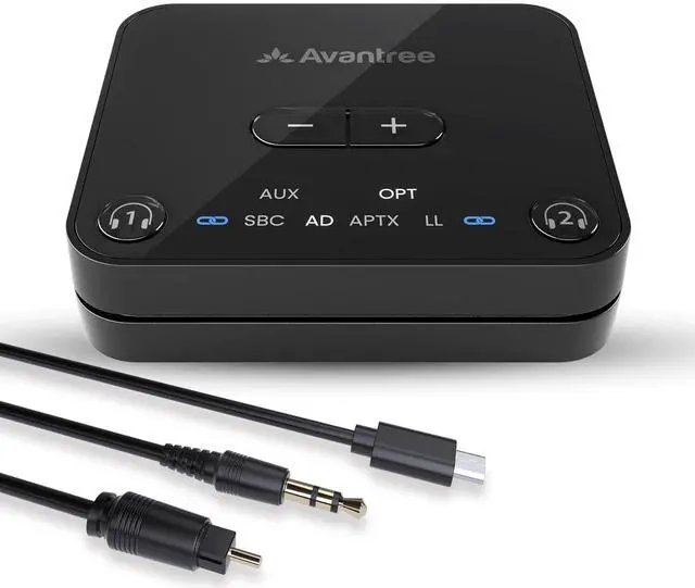 Main image of Bluetooth 5.3 Transmitter for TV Audio via Optical & AUX Outputs Only, aptX Adaptive, Dual Headphone Connection, 100ft Range Not for HDMIOnly TVs