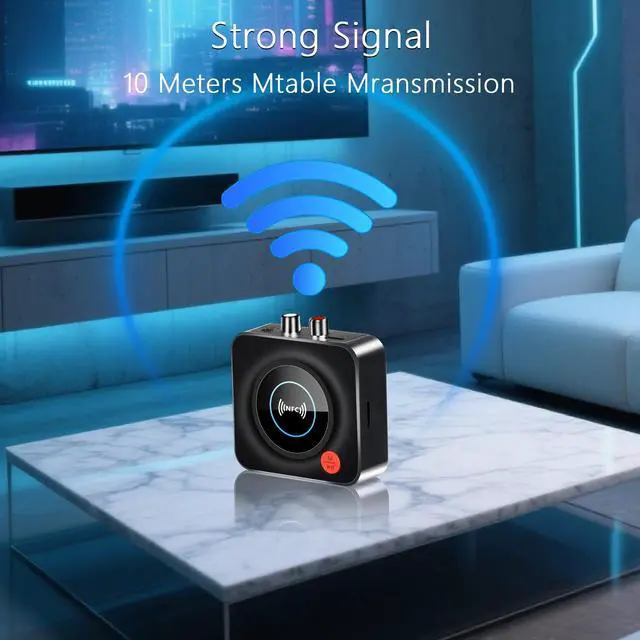 Alt view image 4 of 7 - Bluetooth Receiver for Home Stereo, NFC Quick Pair,3.5mm AUX/RCA,TF Card Slot,Wireless Bluetooth Audio Adapter Low Latency for Home Music Streaming Stereo System