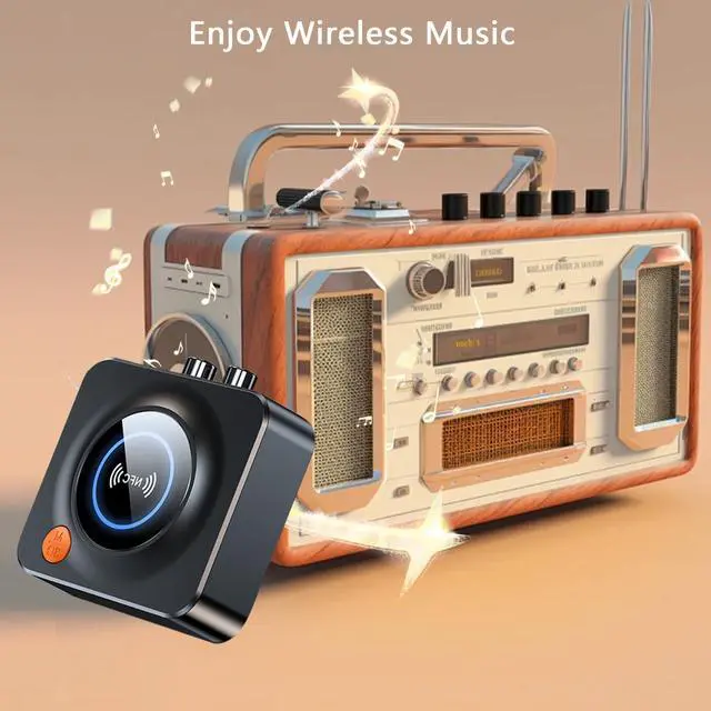 Alt view image 5 of 7 - Bluetooth Receiver for Home Stereo, NFC Quick Pair,3.5mm AUX/RCA,TF Card Slot,Wireless Bluetooth Audio Adapter Low Latency for Home Music Streaming Stereo System