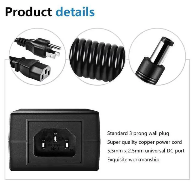 Alt view image 4 of 7 - 12V 6A AC DC Power Supply Adapter Converter 100V~240V AC to DC 12 Volt 6 Amp 72W LED Driver Transformer with 5.5x2.5mm Plug for 5050 3528 LED Strip 3D Printer CCTV Security System LCD Monitor