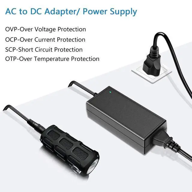 Alt view image 5 of 7 - 12V 6A AC DC Power Supply Adapter Converter 100V~240V AC to DC 12 Volt 6 Amp 72W LED Driver Transformer with 5.5x2.5mm Plug for 5050 3528 LED Strip 3D Printer CCTV Security System LCD Monitor