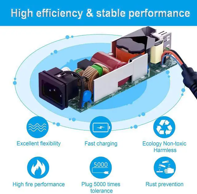 Alt view image 4 of 6 - 12V 5A 60W Power Supply, AC Adapter 100-240V to DC 12 Volt 5Amp Transformers Power Converter 2.1mm X 5.5mm DC Plug LED Driver for 12V LED Light, 3D Printer, CCTV Camera, Router