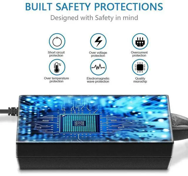 Alt view image 4 of 7 - 12V 5A 60W Power Supply Adapter AC DC Converter 100V~240V to 12 Volt 5 Amp Transformer 5.5x2.5mm Plug for 5050 3528 LED Strip Light 3D Printer LED Driver CCTV Security System LCD Monitor