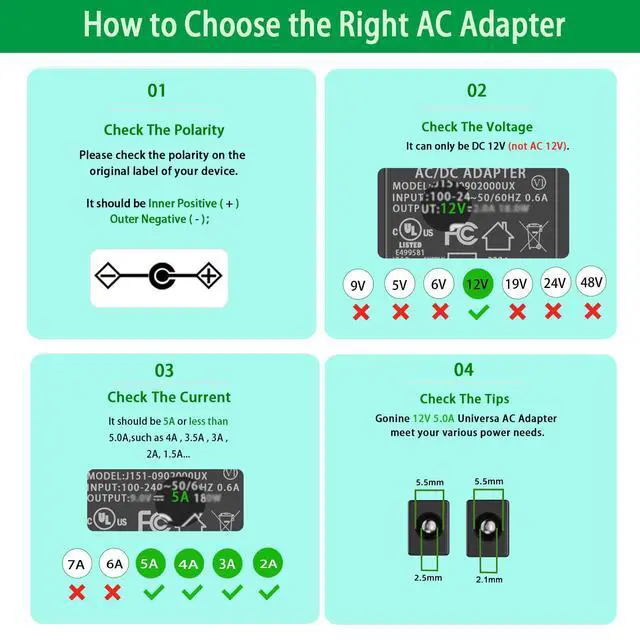 Alt view image 3 of 7 - Camera Security System 12V 5A Power Supply Adapter with 8-Way Power Splitter Cable, Compatible with 12 Volt 5A 4A 3A Lorex, Swann, Night Owl, Annke, Q-See Security Camera Systems.