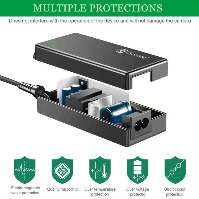 Alt view image 6 of 7 - Camera Security System 12V 5A Power Supply Adapter with 8-Way Power Splitter Cable, Compatible with 12 Volt 5A 4A 3A Lorex, Swann, Night Owl, Annke, Q-See Security Camera Systems.