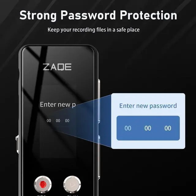 Alt view image 7 of 7 - Digital Voice Recorder Voice Activated Recorder, Audio Recorder Dictaphone Recording Device with Playback, Tape Recorder Portable Mini, Password,Variable Speed, Audio Recorder with USB