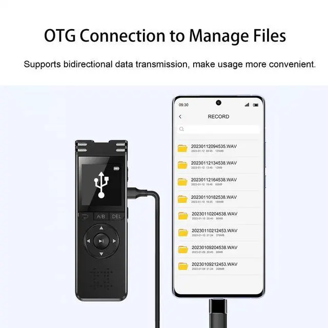 Alt view image 5 of 7 - 128GB Digital Voice Recorder with Playback Upgraded Voice Activated Recording with Premium Noise Reduction Dictaphone Device Perfect for Lectures Meetings Interviews
