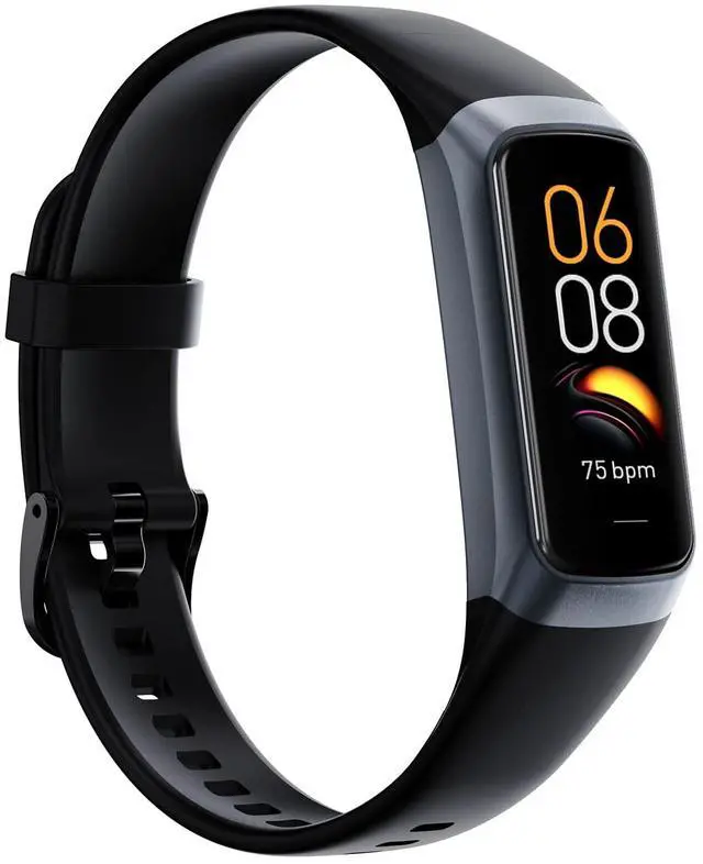 Alt view image 3 of 4 - UMEGET Fitness Tracker,1.1 Inch Color AMOLED Screen Smart Watch,25 Sports Modes Heart Rate Sleep Tracker,7 Working Days,Magnet Charging,Thermistor Sensor Bracelet (BK)