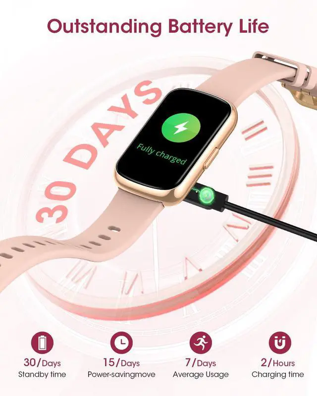 Alt view image 6 of 7 - Health Fitness Tracker for Women Men: Fitness Smart Watch for Woman with 24H Heart Rate Monitor Blood Oxygen Sleep Tracker Calorie 5ATM Waterproof Activity Trackers fitness watches for iPhone Android