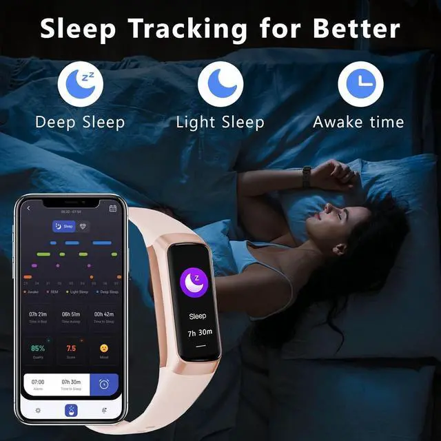 Alt view image 5 of 7 - Fitness Tracker with Heart Rate/Blood Oxygen/Sleep Monitor, 20+ Sports Modes Smart Watches for Women/Men, Activity & Step Tracker Smart Watch for Android/iOS Phones (Rose Pink)