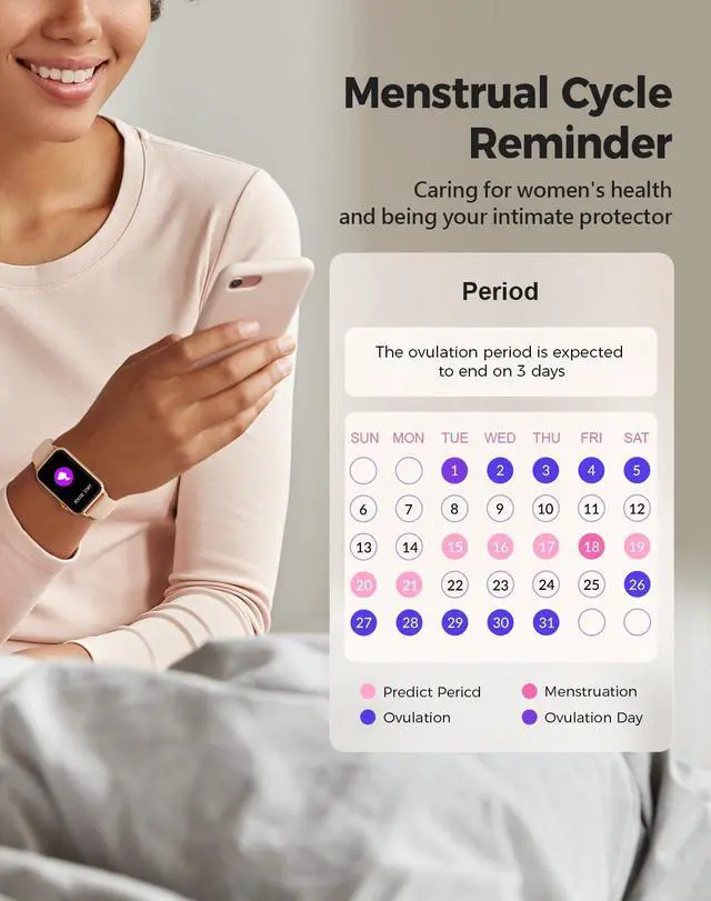 Alt view image 5 of 6 - Health Fitness Tracker Smart Watch with 24/7 Heart Rate Blood Oxygen Blood Pressure Monitor Sleep Tracker 128 Exercise Modes Step Calorie Counter Pedometer IP68 Waterproof for Women Men Android iOS