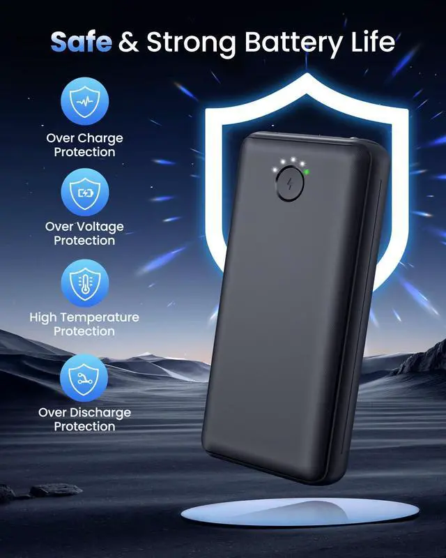 Alt view image 6 of 7 - Portable Charger Power Bank 40000mah, USB C Fast Charging 22.5W External Battery Pack Phone Charger Quick Charge with 3 Outputs & 2 Inputs for iPhone 16/15 Samsung Android Camping Travel Essentials