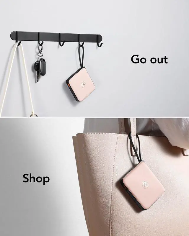 Alt view image 6 of 7 - 20000mAh Power Bank Built-in Cables, Travel Essentials, Portable Charger 22.5W Fast Charging USB C Battery Pack, Phone Battery for iPhone 17 15 14 13 12 11 x Samsung Android Phone,Pink(1 Pack)