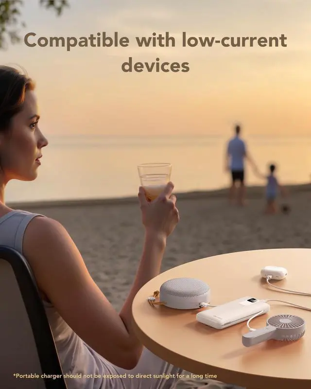 Alt view image 5 of 7 - 20000mAh Portable Charger with Built-in Cables & Wall Plug, 20W USB C Power Bank, Fast Charging Battery Pack Travel Essentials Compatible with iPhone 16/15/14 Series, Samsung, Google, iPad