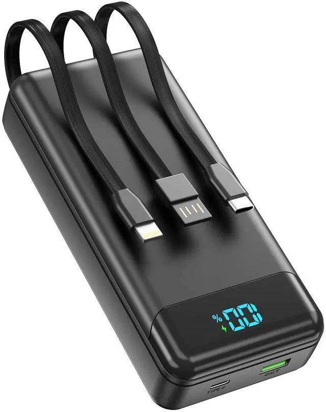 Main image of Portable Charger 40000mAh Power Bank - Powerbank with 3 Built in Cables, 22.5W Fast Charging Battery Pack Compatible with iPhone 16 15 14 13 Samsung Google, Travel Camping Essential