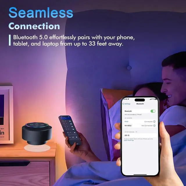 Alt view image 4 of 7 - Bluetooth Shower Speakers,Waterproof Bluetooth Speaker with RGB Lights IPX7 Waterproof Wireless Speaker with Suction Cup HD Sound Pairs to Phones,Tablets, for Bathrooms,Outdoor,Party,Beach