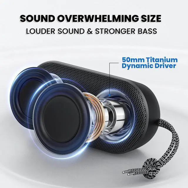 Alt view image 4 of 7 - Drum Shower Speaker with LED Lights, IPX7 Waterproof Bluetooth Speaker, 15W Loud Sound, Bluetooth 5.3, 24H Playtime, Portable Speaker for Bathroom, Shower, Pool, Beach, Teen Boys Girls Gifts