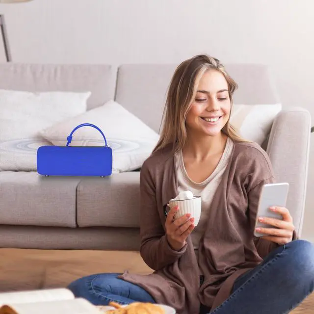 Alt view image 6 of 7 - Bluetooth Speaker, Portable Wireless Clear Loud Stereo Sound IPX5 Waterproof with RGB Lights BT5.3 Long Playtime TWS Pairing,for Home Party Outdoor Beach,Great Gift Choice (Blue)