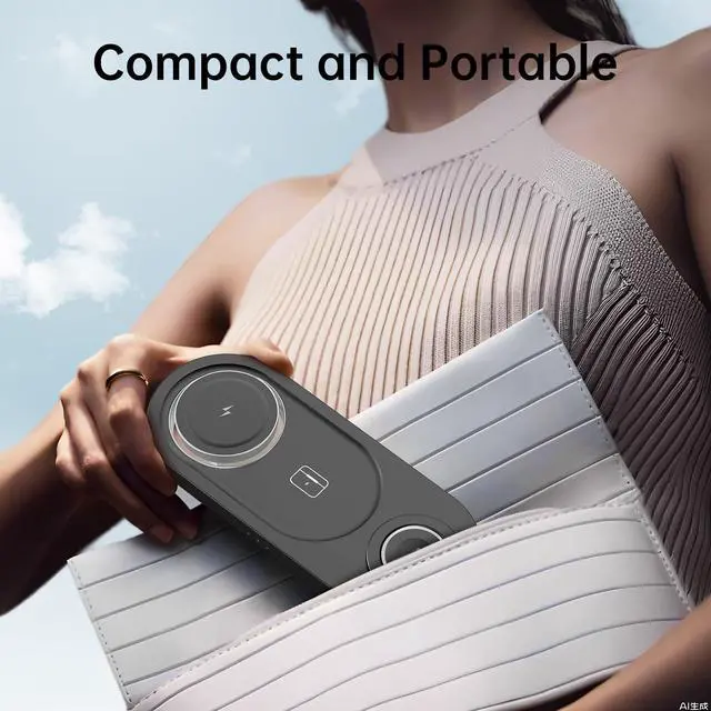 Alt view image 7 of 7 - 2025 "Mdrndock Magnetic 3 in 1 Charging Station Apple,Foldable Wireless Charger Stand for Mag-Safe for iPhone 17/16/15/14/13/12/Pro Max/Pro/Mini/Plus,Apple Watch Series, Air Pods pro/2/3/4