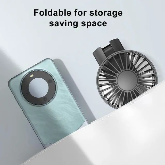 Alt view image 7 of 7 - Portable Handheld Fan with 5000mAh Battery & Real-Time Battery Display - 180° Adjustable, USB Rechargeable, Foldable Design for Travel/Summer/Outdoor/Office/Concerts (7-19 Hours Runtime) - Ideal Gift