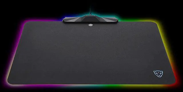 Alt view image 5 of 7 - RGB Gaming Mouse Pad -LED Lighting Effects,Wired,Hard Surface Gamer Mouse Mat for Laptop Computer PC Games(13.8X9.8 Inch)