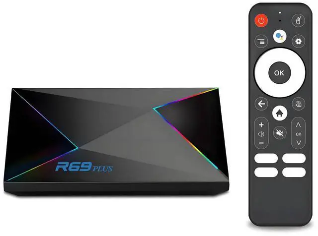 Main image of Android TV Box, Android 14.0 TV Box 2025 2GB RAM 16GB ROM Android 14 TV Box 1000M WIFI6 Ethernet R69 Plus 4K 8K HDR10 H728 Octa-core 3D TV Box Support 2.4G 5.8G Dual WiFi BT5.0 USB 2.0 USB 3.0