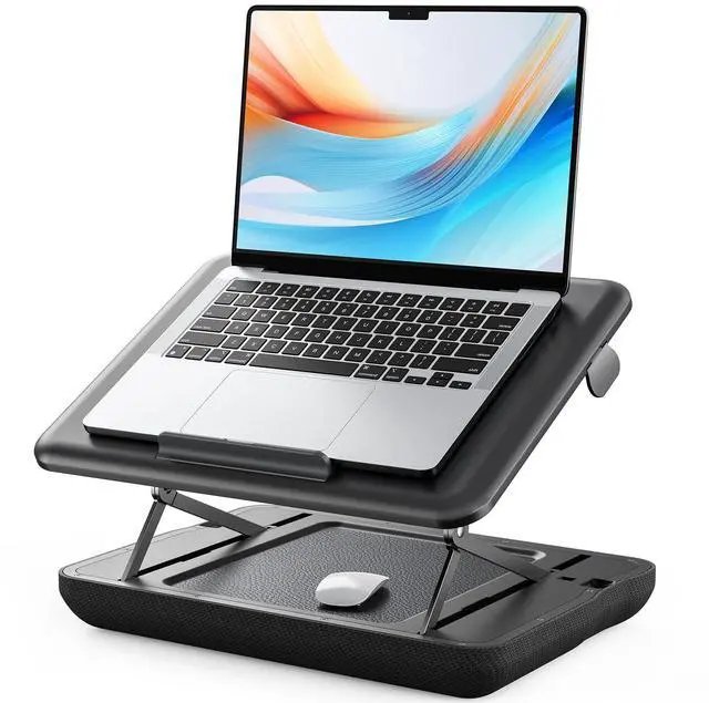Main image of Height & Tilt Adjustable Lap Desk, Portable Laptop Stand for Bed, Car, Couch and Recliner, Foldable Lap Desks - Up to 15.6 Inch Laptops