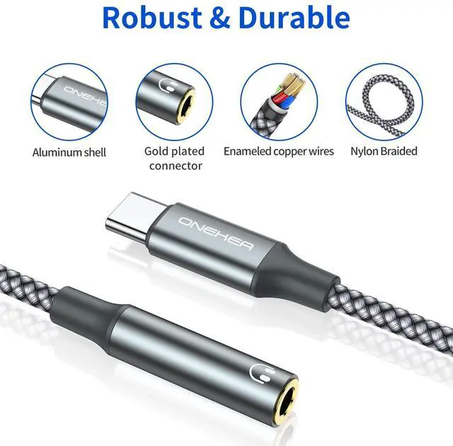 Alt view image 4 of 6 - USB Type C to 3.5mm Headphone Jack Adapter, (2-Pack) USB C to Aux Female Audio Dongle Cable Cord Compatible with iPhone 16/15 Pro/15 Plus/15 Pro Max,iPad Pro,MacBook, Samsung Galaxy S24 S23 S22