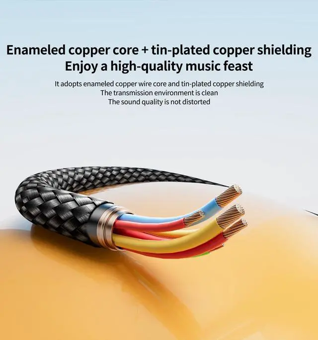 Alt view image 4 of 7 - 60W Fast Charger & 3.5mm Audio Adapter, Type-C to Headphone Jack Converter with Braided Cable - Simultaneous Charging & Music for iPhone 15/Android/Gaming (Black)