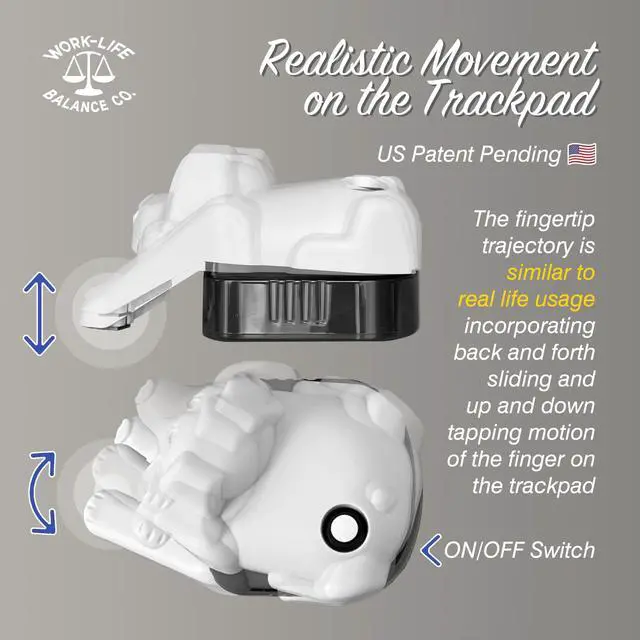 Alt view image 4 of 7 - Laptop Trackpad Jiggler -AA Battery Lasts 6 Months -Undetectable -Cordless Mouse Jiggler -Does Not Work on DeII -Keeps Touchpad Active, Laptop Awake -Mechanical Mouse Mover -ON/Off Switch (Gray Dog)