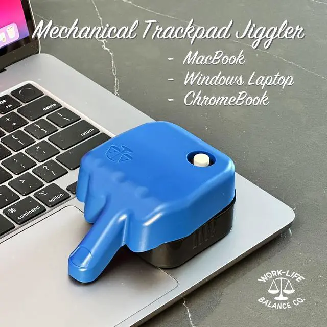 Alt view image 7 of 7 - Laptop Trackpad Jiggler -AA Battery Lasts 6 Months -Undetectable -Cordless Mouse Jiggler -Does Not Work on DeII -Keeps Touchpad Active, Laptop Awake -Mechanical Mouse Mover -ON/Off Switch (Blue)