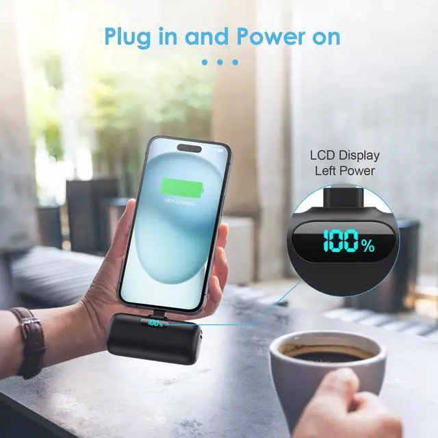 Alt view image 6 of 7 - Mini Portable Charger USB C Power Bank,Upgraded 5000mAh PD Fast Charging Battery Pack Built-in USB-C Connector Travel Essential for iPhone17/17Pro/17Pro Max/Air/16 Plus/16Pro Max/15 Series,Android