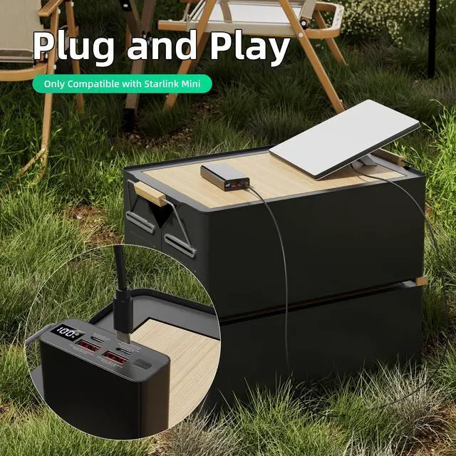 Alt view image 5 of 6 - Mini USB C Power Cable, 100W 16.4FT/5M Power Cable for Starlink Mini DC Male to Type-C Male Waterproof