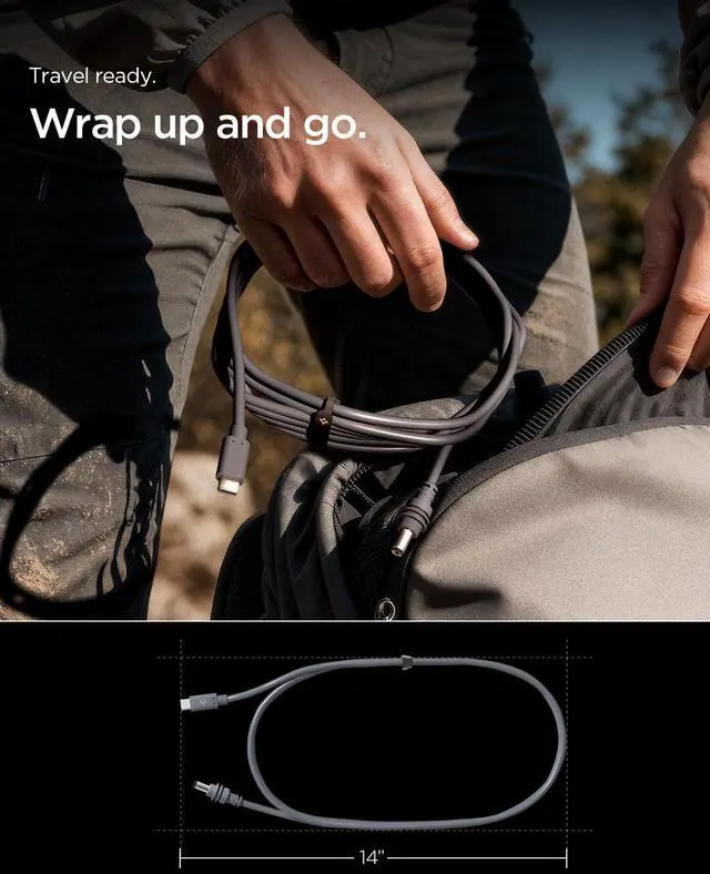 Alt view image 7 of 7 - for Starlink Mini Cable 10FT/3M, USB C to DC Power Cable Designed for Starlink Mini, Durable Waterproof Power Cable Accessories with Pin Plug - Gray