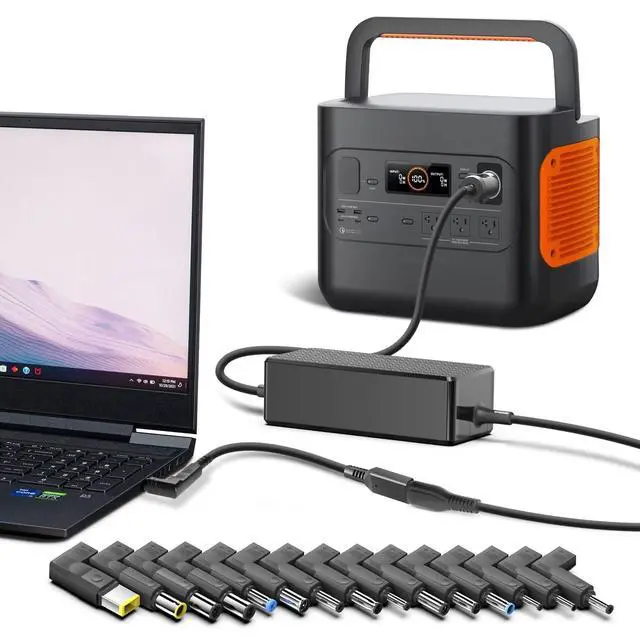 Alt view image 6 of 7 - Universal Laptop Car Charger PD 100W 90W 87W 67W 65W 61W 45W USB C DC Adapter for MacBook Surface Lenovo Dell HP Gateway Asus Acer Samsung Sony Monitor LG TV Soundbar Speaker Power Station Cord