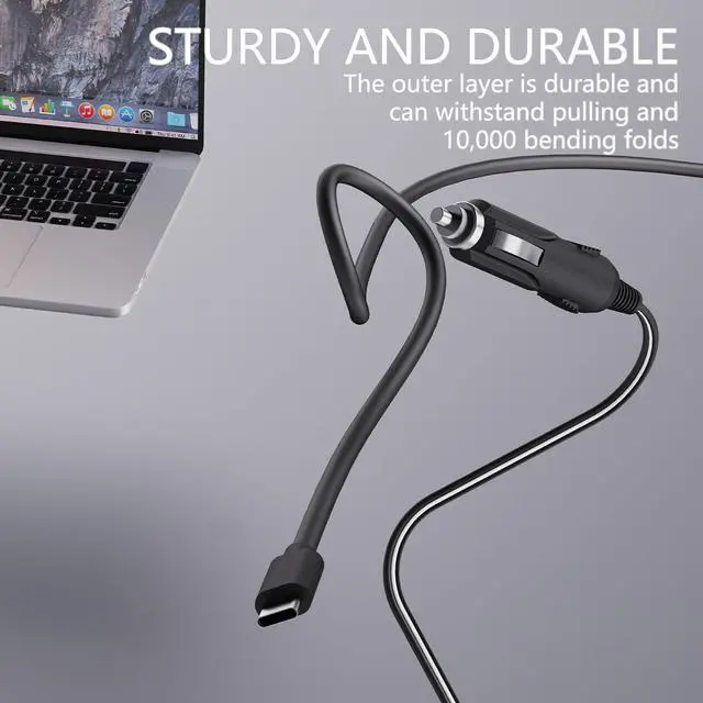 Alt view image 6 of 7 - 90W USB-C Laptop Car Charger Compatible with MacBook Pro/Air, Dell XPS/Latitude, HP, Lenovo, ASUS, Acer, Chromebook, Surface More Type-C Laptop Devices